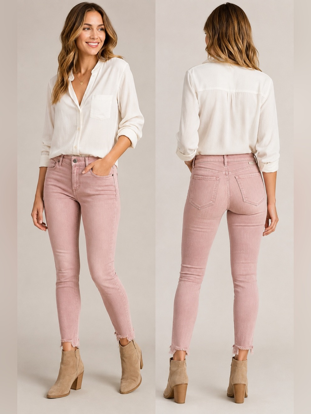 Lucky Brand Sasha Super Skinny Jeans Dusty Rose Size 10